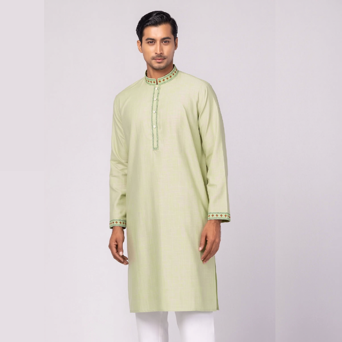 2.png লেমন কালার - আল্ট্রা ফাইন কটন পাঞ্জাবি - Image 1